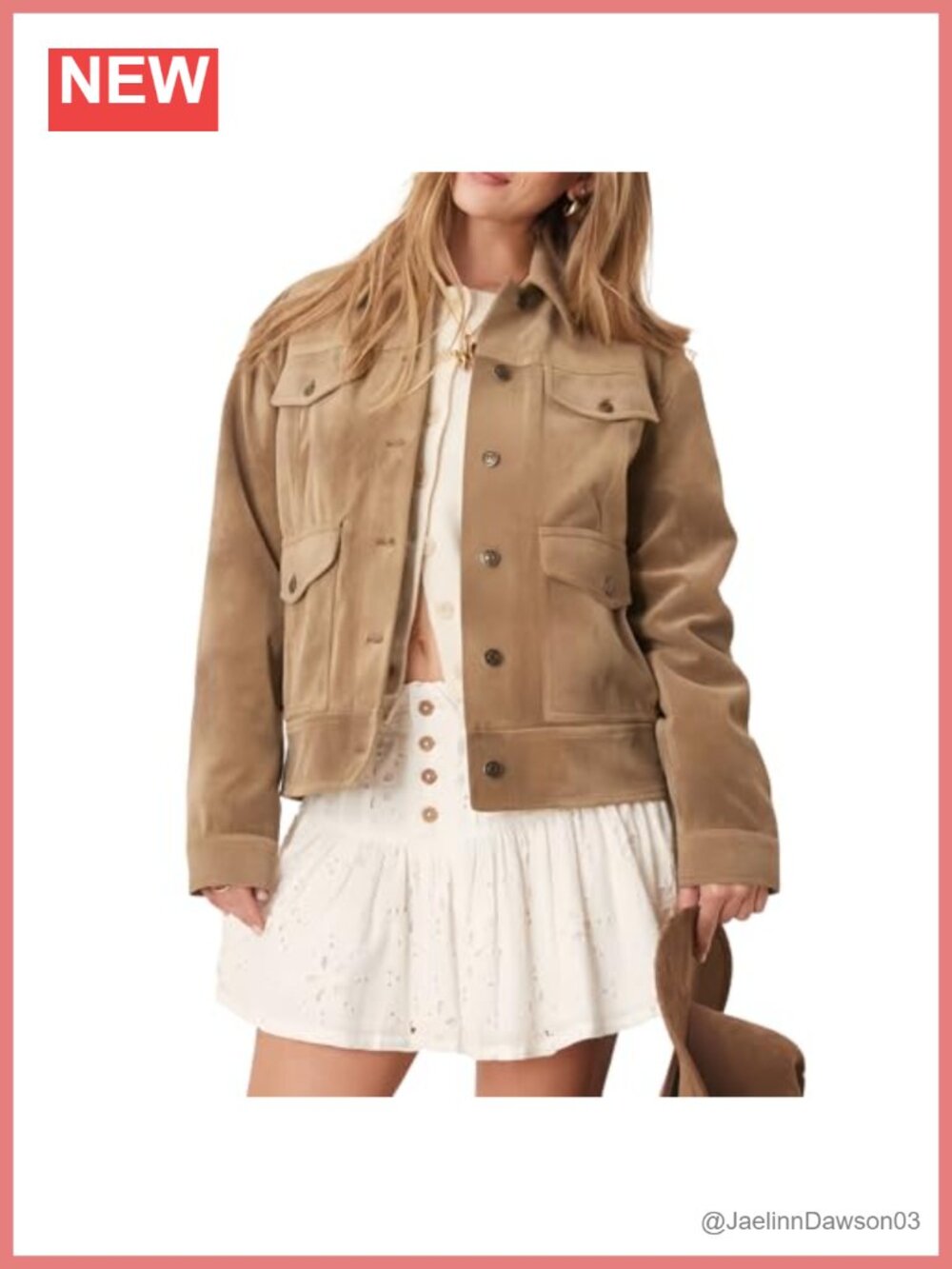 Faux Suede Shacket Cargo Bomber Jacket Button Coat Fall Winter
